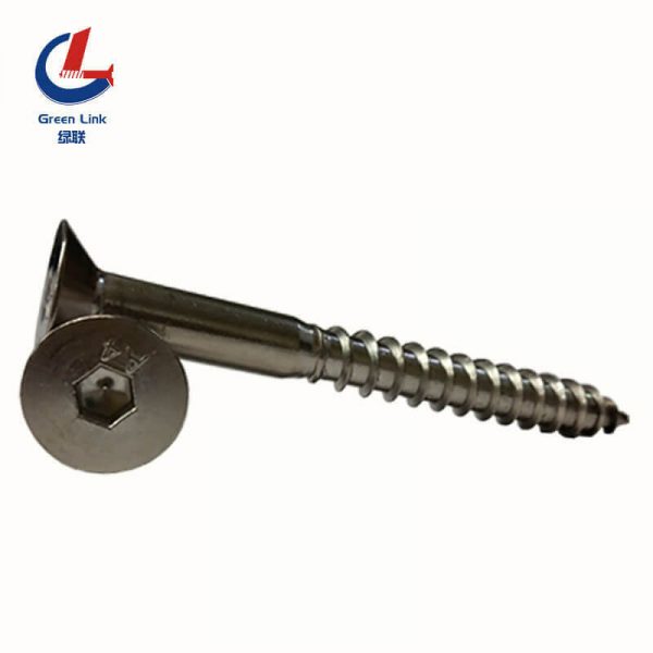 Hex socket CSK wood screw Hexalobular Socket CSK Head wood Screw