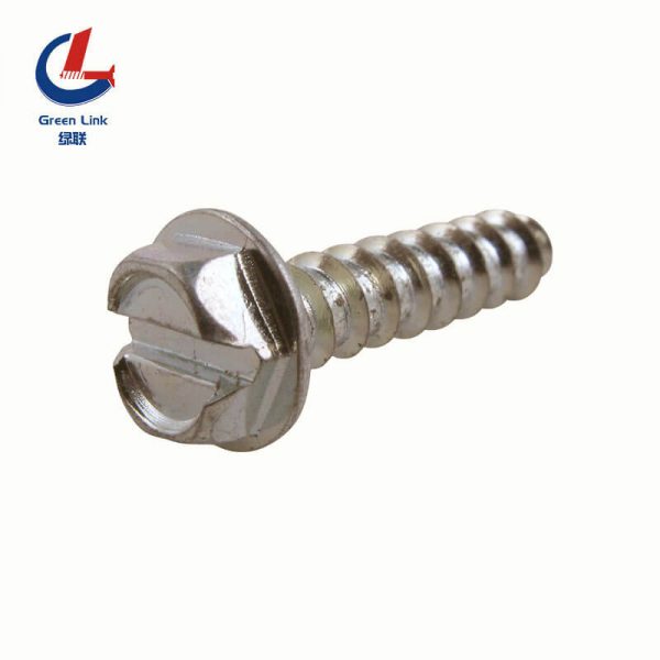 Slotted Hex Tapping Screw Slotted Hex Washer Head Selftapping Screw