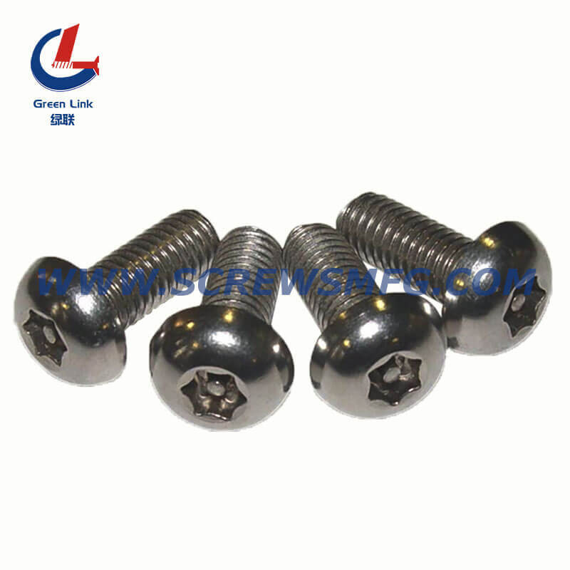 Tamper resistant pin in torx pan security screw