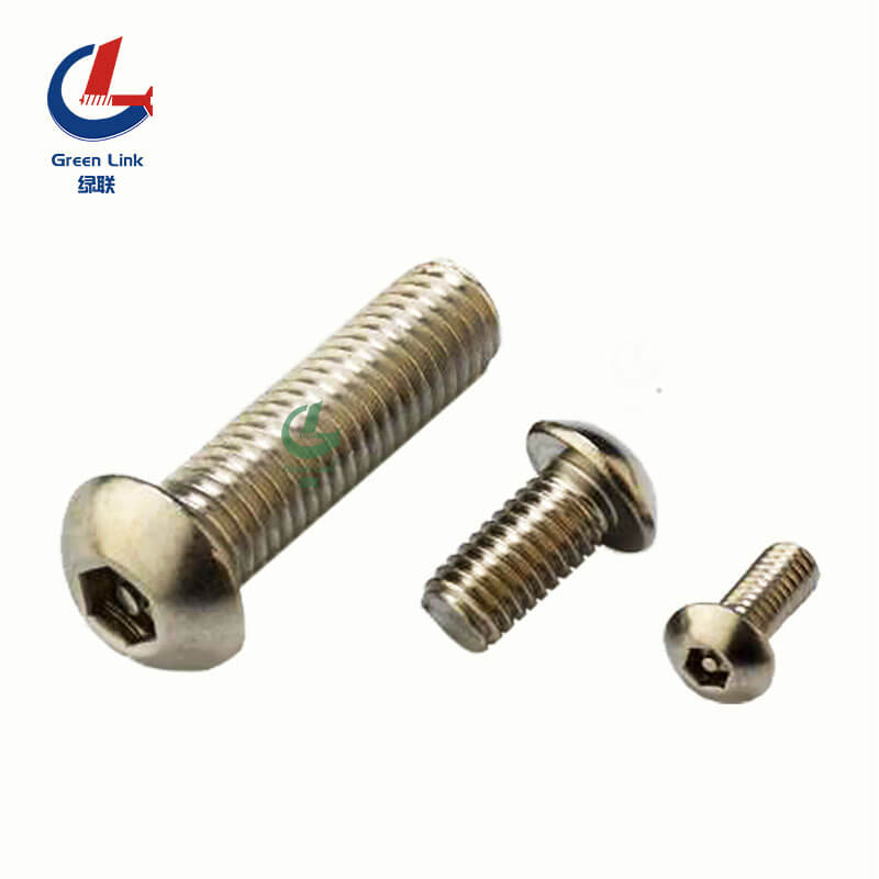Tamper-resistant pin in hex socket button security screw