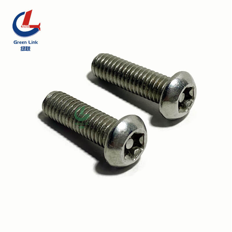 Tamper resistant pin in torx pan security screw